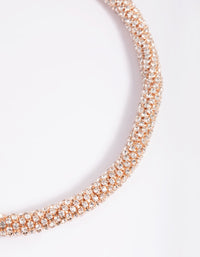 Rose Gold Diamante Tube Necklace - link has visual effect only