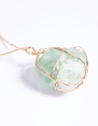 Green Fluorite Cage Statement Necklace - link has visual effect only