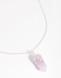 Silver Amethyst Shard Necklace - link has visual effect only