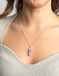 Silver Amethyst Shard Necklace - link has visual effect only