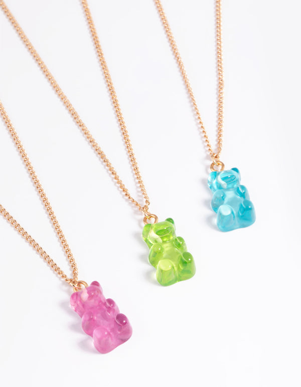 Acrylic Gummy Bear Necklace Pack