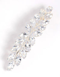 Silver Diamante Navette Barette Clip - link has visual effect only