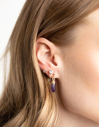 Purple Amethyst Shard Earring Stack Pack - link has visual effect only