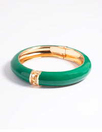 Green Enamel Clamp Bracelet - link has visual effect only