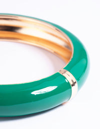 Green Enamel Clamp Bracelet - link has visual effect only