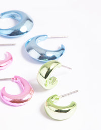 90s Metallic Hoop Earring Pack - link has visual effect only