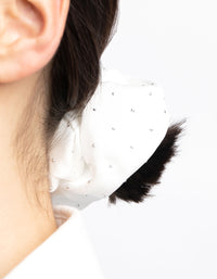 White Diamante Scrunchie - link has visual effect only