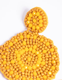 Yellow Beaded Drop Earrings - link has visual effect only