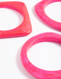 Pink Chunky Bangle Bracelet Pack - link has visual effect only