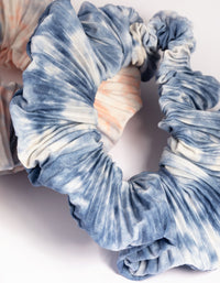 Pleated Tie Dye Scrunchie Set - link has visual effect only