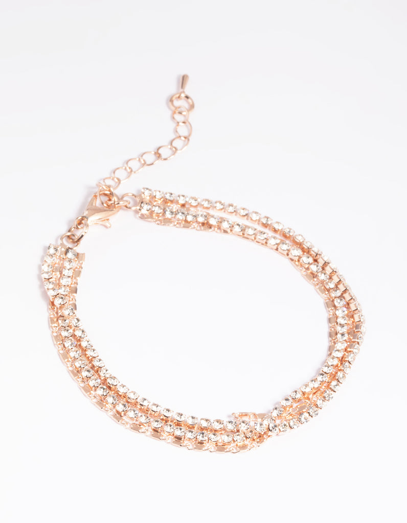 Rose Gold Diamante Bracelet