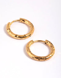 Gold Plated Surgical Steel Molten Hoop Earrings - link has visual effect only