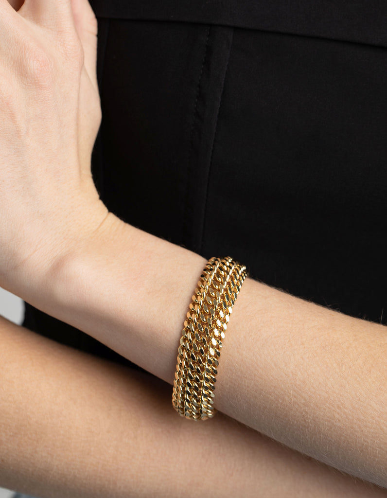 Gold Plated Curb Chain Bracelet