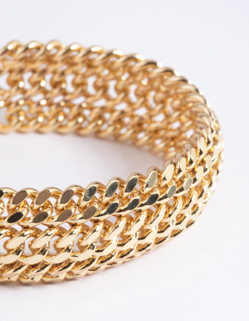 Gold Plated Curb Chain Bracelet