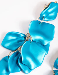 Blue Pearlised Petal Drop Earrings - link has visual effect only