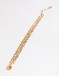 Gold Diamante Layered Bracelet - link has visual effect only