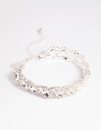 Silver Diamante Marquise Bracelet - link has visual effect only