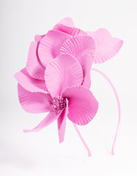 Pink Faux Leather Petal Headband - link has visual effect only