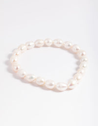 Freshwater Pearl Stretch Bracelet - link has visual effect only