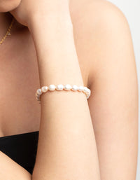 Freshwater Pearl Stretch Bracelet - link has visual effect only