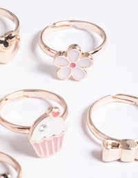 Kids Pink Sweet Ladybug Ring 6-Pack - link has visual effect only