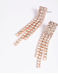 Rose Gold Diamante Stud & Hoop Earrings Pack - link has visual effect only