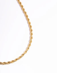 Waterproof Gold Plated Stainless Steel Thick Twist Chain Necklace - link has visual effect only