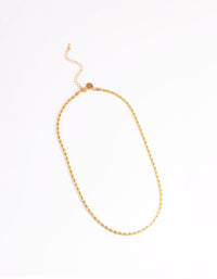 Waterproof Gold Plated Stainless Steel Thick Twist Chain Necklace - link has visual effect only