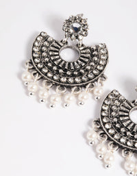 Mini Diamante Pearl Earrings - link has visual effect only