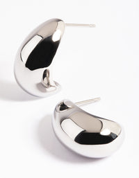 Surgical Steel Chubby Half Hoop Earrings - link has visual effect only