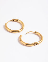 Gold Plated Surgical Steel Thin 12mm Hoop Earrings - link has visual effect only