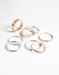 Mixed Metal Basic Bands Ring Pack - link has visual effect only