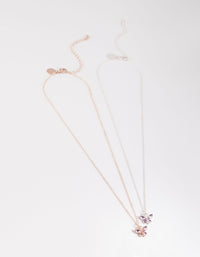 Mixed Metal Mini Butterfly Necklace Pack - link has visual effect only