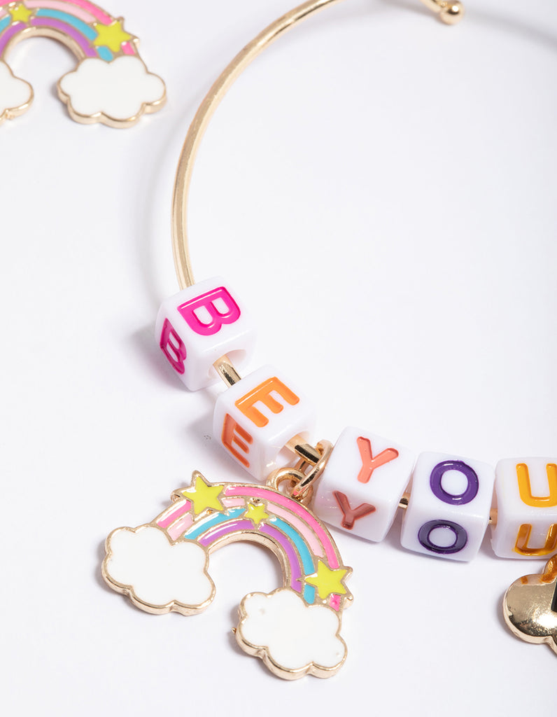 Kids Bright Word BFF Cuff Bangle