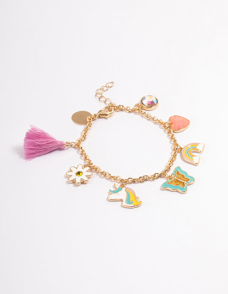 Kids Pastel Garden Charm Bracelet