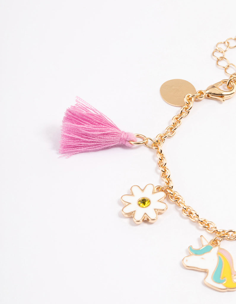 Kids Pastel Garden Charm Bracelet