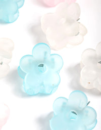 Kids Frosted Flower Claw Clip Pack - link has visual effect only