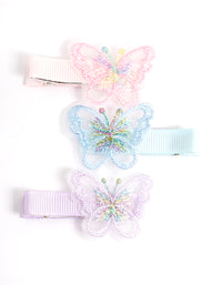 Kids Fabric Butterfly Clips Pack - link has visual effect only