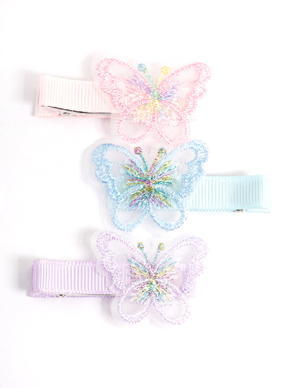 Kids Fabric Butterfly Clips Pack