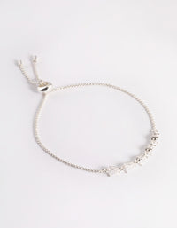 Sterling Silver Cubic Zirconia Teardrop Toggle Bracelet - link has visual effect only