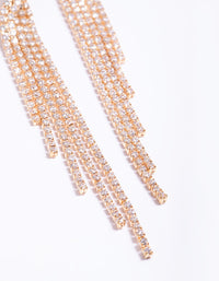 Cubic Zirconia Strand Twist Drop Earrings - link has visual effect only