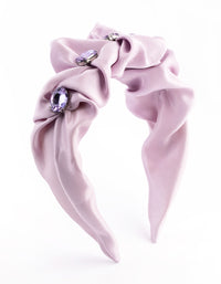 Fabric Scrunch Detail Diamante Headband - link has visual effect only