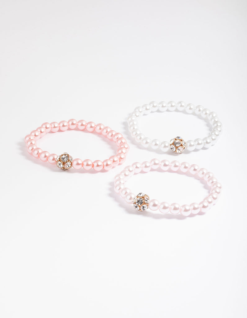 Kids Pearl Stretch Bracelet Pack