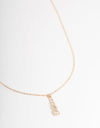 Gold Graduated Diamante Pendant Necklace - link has visual effect only