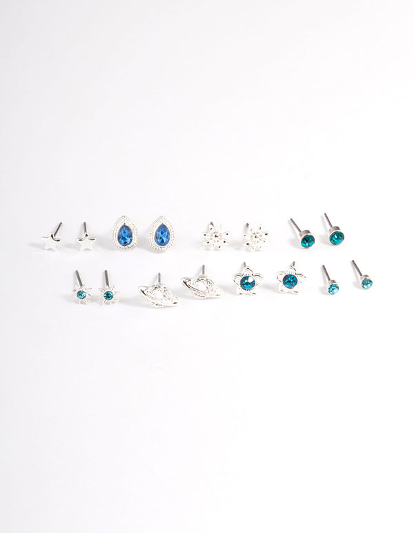 Silver Garden Celestial Earrings 8-Pack