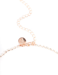 Rose Gold Fan Cupchain Drop Earrings & Necklace - link has visual effect only