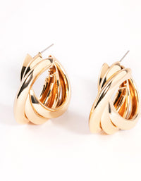 Gold Trio Hoop Earrings - link has visual effect only