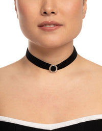 Gold Diamante Cross Choker - link has visual effect only