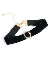 Gold Diamante Cross Choker - link has visual effect only