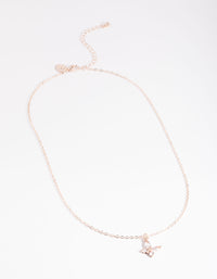 Rose Gold Asymmetrical Butterfly Necklace - link has visual effect only